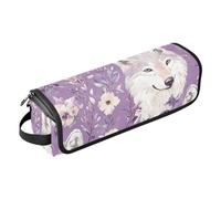 FRODOTGV Sweet Wolf Sac à outils pour cheveux chauds avec tapis amovible résistant à la chaleur pour femme Sac de rangement étanche pour fer à friser Organiseur portable