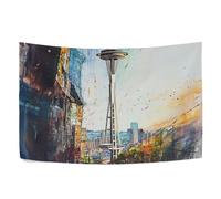 FRODOTGV Tapisseries murales Space Needle in Seattle pour chambre à coucher 152,4 x 101,6 cm