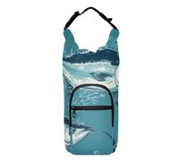 FRODOTGV Thon Poissons Turquoise Bouteille d'eau Sac banane Sac banane Sac à dos Isotherme Sac à dos Porte-bouteille d'eau Convient aux bouteilles de 50/61/81/1,2 l