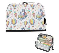 FRODOTGV Trousse à crayons de grande capacité pour fournitures scolaires pour adolescent, pingouins heureux