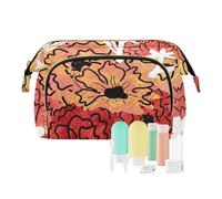 FRODOTGV Trousse à maquillage avec motif fleurs et feuilles d'œillet pour ranger vos accessoires de maquillage, Brosse à gribouiller fleurs et feuilles d'oeillet, 1 Size
