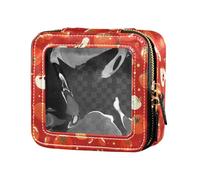 FRODOTGV Trousse de maquillage en cuir transparent avec feuilles d'automne pour filles et femmes - Organiseur de maquillage de voyage, Légumes de tomates sans soudure, 1 Size