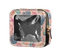 FRODOTGV Trousse de maquillage transparente avec fermeture éclair Motif canard jaune, Mer Océan Animaux Coraux Algues Coquillages Sable, Taille unique