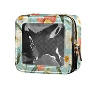 FRODOTGV Trousse de maquillage transparente imperméable avec fleurs jacinthes pivoine thym orange, 20, 1 Size