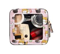 FRODOTGV Trousse de maquillage transparente pour sac à main, trousse de toilette de voyage, petite trousse de maquillage pour sac à main Shiba Inu Sushi Wasabi, Shiba Inu Sushi Wasabi, 1 Size