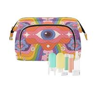FRODOTGV Trousse de toilette de grande capacité pour voyage, salle de bain, sac à main léger pour femme, porte-monnaie dessiné à la main, Yeux psychédéliques groovy dessinés à la main, 1 Size