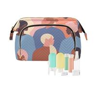 FRODOTGV Trousse de toilette de voyage avec fermeture éclair - Visages variés - Pour femme, Visages variés féminins ethniques différents, 1 Size