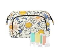 FRODOTGV Trousse de toilette pour femme, trousse de voyage, légère, belle fleur de lotus blanc, organisateur de maquillage, porte-monnaie pour femme, Beau lotus blanc, 1 Size