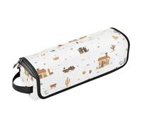 FRODOTGV Western Cowboy Boho Cactus Petit Western Town Hot Hair Tools Sac de voyage avec tapis en fer Sac de rangement pour fers plats, lisseurs, fers à friser, taille 1, 1 Size