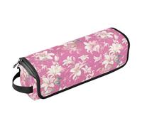 FRODOTGV White Lily Sac de voyage pour outils de cheveux et tapis résistant à la chaleur avec fermeture éclair double couche pour fers plats, lisseurs, fers à friser Accessoire de voyage