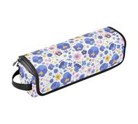FRODOTGV Yellow Star Sac de voyage pour outils capillaires pour femme, sac plat ouvert étanche avec tapis en fer pour outils chauds, fers plats, volumateur de cheveux, Fleur de pensée tricolore The