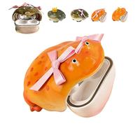 Frog Bluetooth Earbuds Case for AirPods, Cute Frog Design with 3D Cartoon Character Styles Protective Anti-Scratch Hard Cover for Men and Women (Yellow-B)