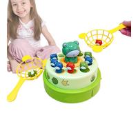 Frog Bounce Game, Interactive Pop Out Toy, Rotating Electric Musical Frog with Lights, 7.09x6.69 inches, Fun Activity for Family, Boys, Girls, Friends, Parties, Learning