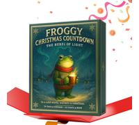 Frog Countdown Calendar 2025, 2d Acrylic Christmas Ornament with 24 Day Pendant Decorations, Festive Holiday Set for Home Tree Car Rearview Mirror Wall Window Door Adults Vacation Celebration
