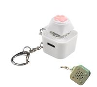 Frog Croaking Fidget Toy,Rechargeable Frog Croaking Keychain,Keyboard Fidget Clicker Toy with Colorful Lights,Fun & Portable Anxiety Relief Toys (Cat Meows)