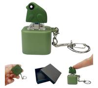 Frog Croaking Fidget Toy,Rechargeable Quacking Duck Keychain, Quacking Ducks Stress Reliever with Colorful Lights, Anxiety & Sensory Fun Anxiety Relief Toy (Frog)