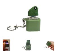 Frog Croaking Fidget Toy, Squeeze Frog Keychain with Sound, Rechargeable with Colored Lights, Fun and Portable Anxiety Relief Toy (1Pcs)