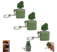 Frog Croaking Fidget Toy, Squeeze Frog Keychain with Sound, Rechargeable with Colored Lights, Fun and Portable Anxiety Relief Toy (3Pcs)