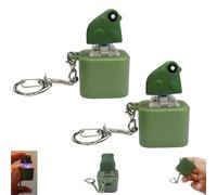 Frog Croaking Fidget Toy, Squeeze Frog Keychain with Sound, Rechargeable with Colored Lights, Fun and Portable Anxiety Relief Toy (2Pcs)