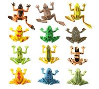 Frog de fléchette de réaliste - Retour ces minuscules modèles Freog en | plastique colorés Frrog | Vie favorisant la curiosité des grenouilles de simulation tropicale | Mini figures Froog coloré
