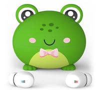 Frog Écouteurs sans fil pour enfants - Limite de volume de 85 dB, 30 heures d'autonomie, casque Bluetooth avec micro, charge rapide, petits écouteurs pour iPad/tablette/voyage/école