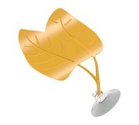 Frog Habitat, Realistic Decorative Basking Suction Cup, Turtle Habitat Leaf Decorations for Climbing Resting Sleeping Gecko Turtle Hermit Crab Lizard Chameleon, 4.33x4.53x2.56 inches Reptile Tank