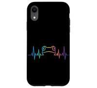 Frog Heartbeat Pulse EKG Line Minimaliste Funny Toad Meme Coque pour iPhone XR
