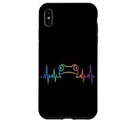 Frog Heartbeat Pulse EKG Line Minimaliste Funny Toad Meme Coque pour iPhone XS Max