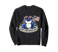 Frog Hoppy Day Funny Patriotic 4 Juillet Jeu de Mots Sweatshirt