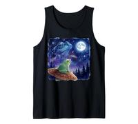 Frog Howling at The Moon Night Sky Animal Art Débardeur