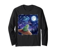 Frog Howling at The Moon Night Sky Animal Art Manche Longue