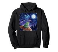 Frog Howling at The Moon Night Sky Animal Art Sweat à Capuche