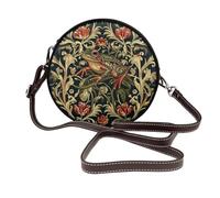Frog In The Forest Sac à bandoulière rond en cuir pour femme