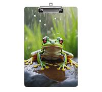 Frog in The Rain Porte-bloc A4 en acrylique pour papier, planificateur d'écriture, organiseur mural de grande capacité