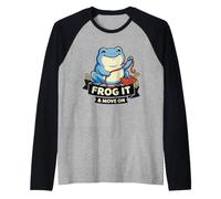 Frog It and Move on Fil à Crochet Amusant Cadeau Artisanal Manche Raglan