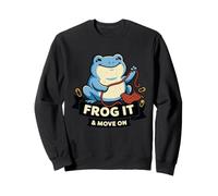 Frog It and Move on Fil à Crochet Amusant Cadeau Artisanal Sweatshirt