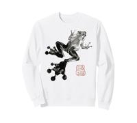 Frog Japanese Ink Wash Traditional Asian Art Sweatshirt