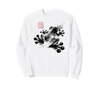 Frog Japanese Ink Wash Traditional Asian Art Sweatshirt