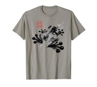 Frog Japanese Ink Wash Traditional Asian Art T-Shirt