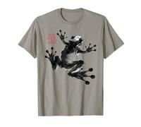 Frog Japanese Ink Wash Traditional Asian Art T-Shirt