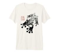 Frog Japanese Ink Wash Traditional Asian Art T-Shirt Haut de Gamme