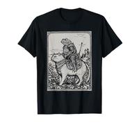 Frog Knight Cat Rider Chevalier médiéval Vintage des années 90 T-Shirt