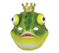 Frog Masque, Animal Cosplay Mask, Costume Role Play Prop, Lightweight Pu Foam, Realistic Amphibian Look, Stage Party Carnival Use, 27x24cm/10.63x9.45 Inches, Green, 1 Piece, 130g