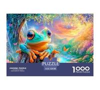 Frog on Stump par Waterfall and Blooms Puzzle De 1000 Pièces Grenouille rêve Cadeau d'anniversaire Parfait pour Enfants Et Adultes 52x38cm/1000pcs