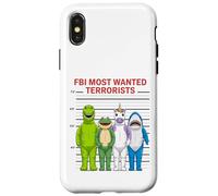 Frog Resist Fascism No Kings Licorne Dinosaure Requin Mugshot Coque pour iPhone X/XS