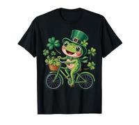Frog Riding a Bike Patricks Day Lucky Irish Bicycle Cycliste T-Shirt