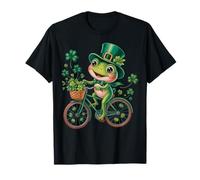 Frog Riding a Bike Patricks Day Lucky Irish Bicycle Cycliste T-Shirt