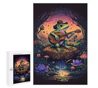Frog Serenade in Enchanted Forest : Décoration du Nouvel an, 1000 PCS Puzzle À Exposer - pour des Soirées Calmes Et Concentrées