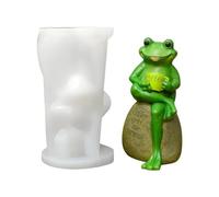 Frog Silicone Mold | Non-Stick Garden Decor Statue Mold | Plaster Craft Making Molds | For Concrete Clay Candle Making Outdoor Home Yard Pathway Backyard Patio Driveway Window Room