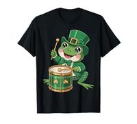 Frog St Patrick Day Lucky Irish Drum Dummer Band Musicien T-Shirt